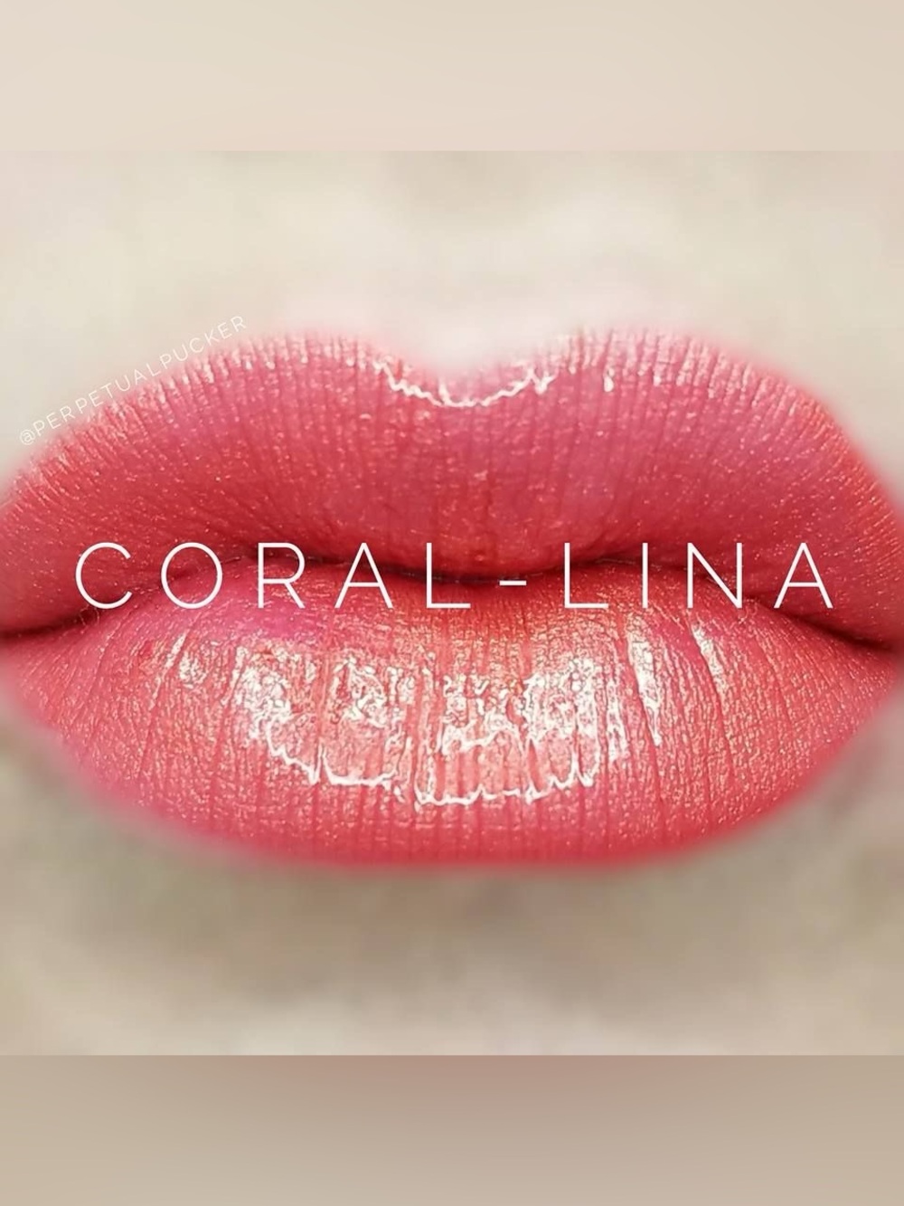 Lipsense Coral-Lina NEW Warm Frost Peach Pink Shimmer Long Last Liquid Lipstick